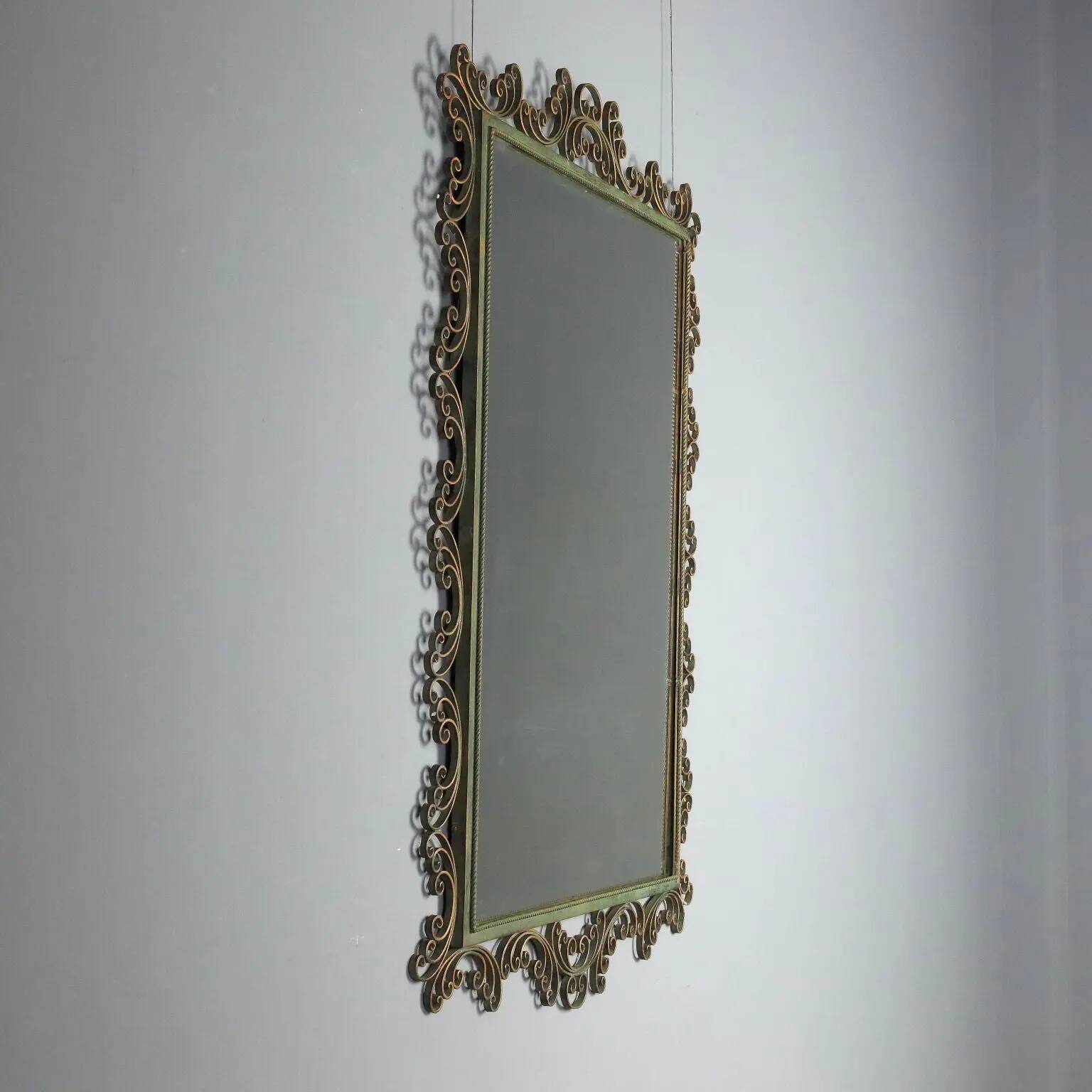 Wrought iron mirror from the 1980s.