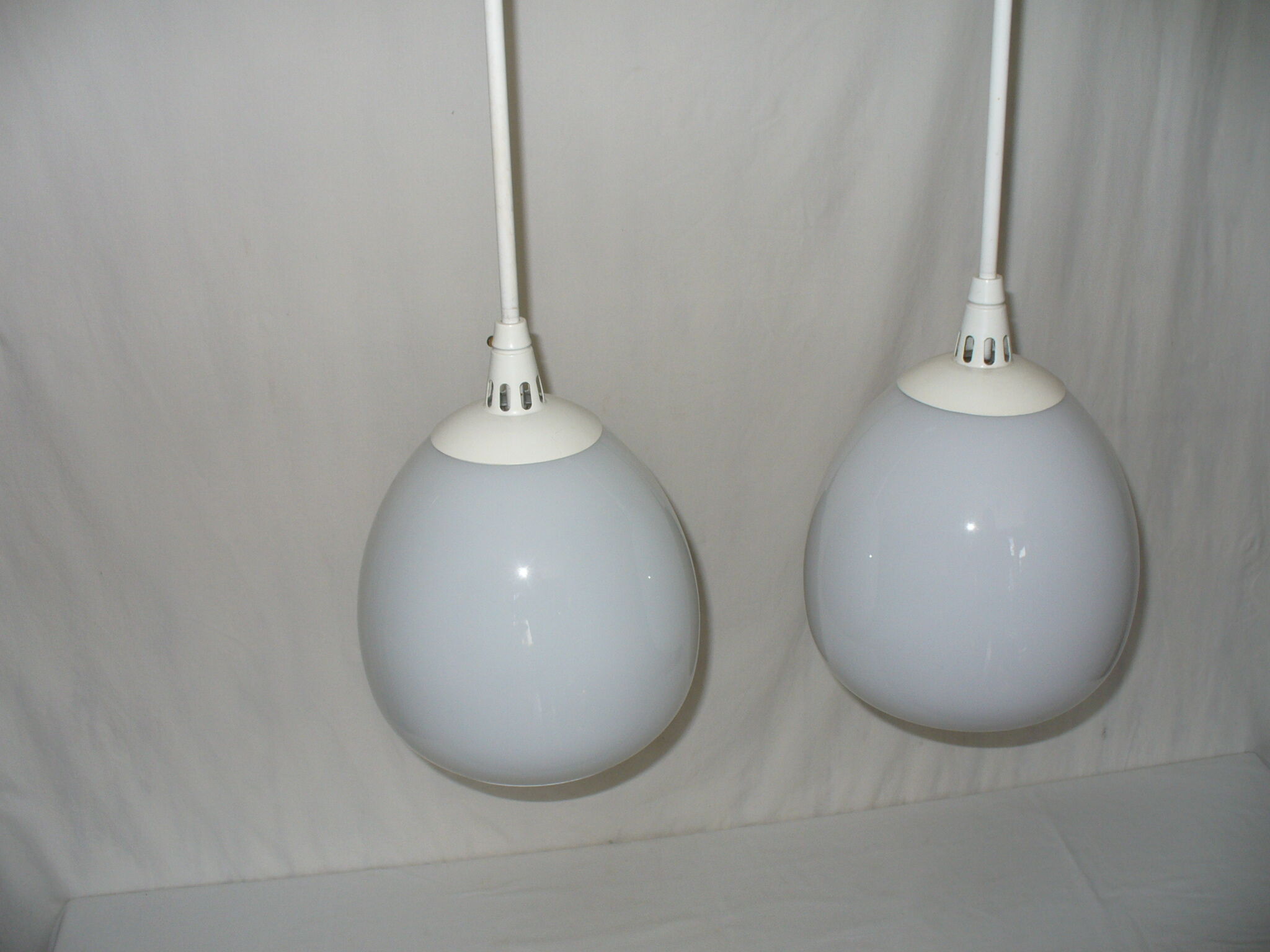 Pair of ceiling lights; Mazda chandelier of the 50s