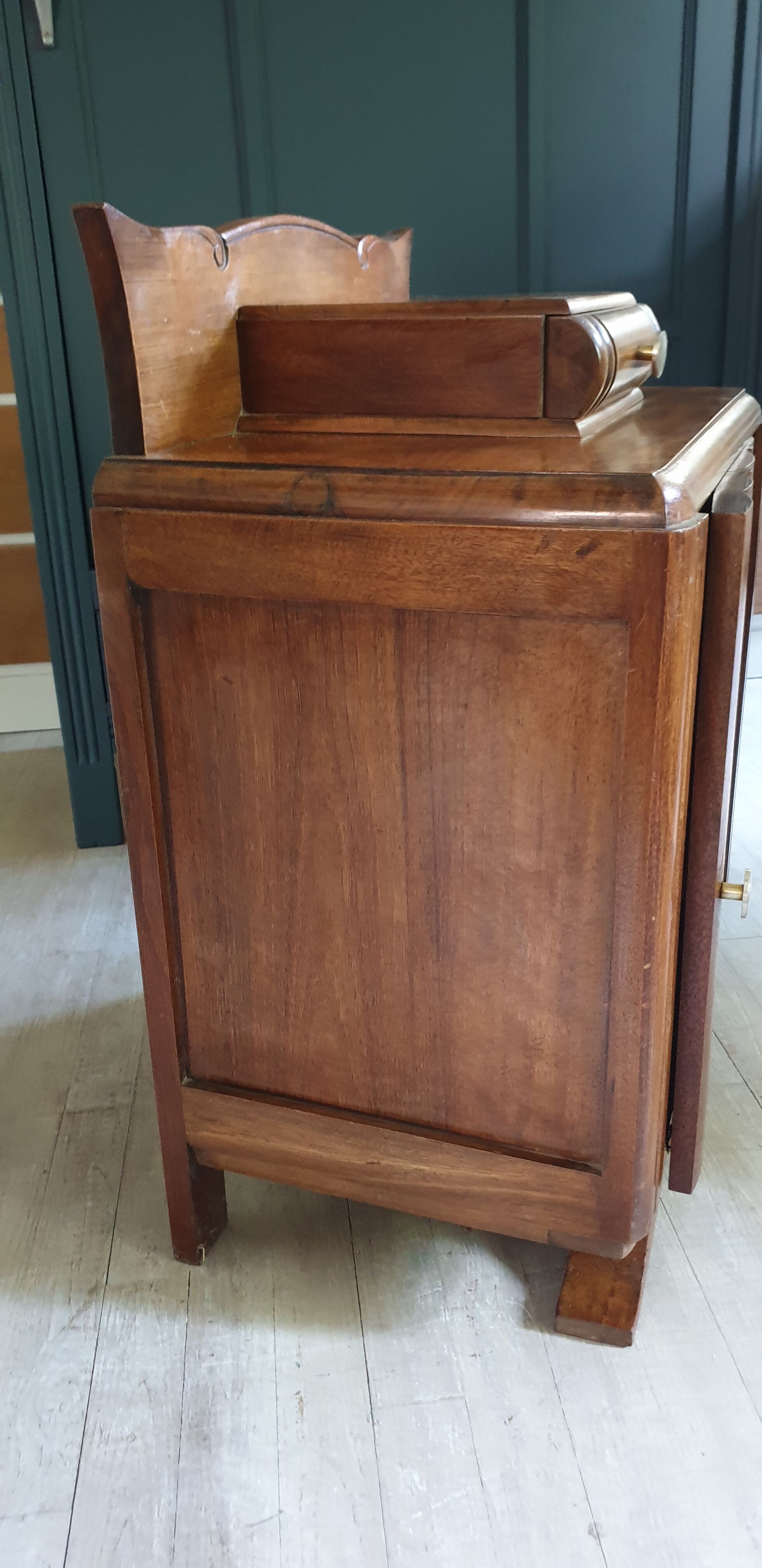 Art deco bedside in solid wood
