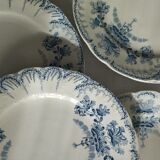 "Regency" - 6 flat plates ironstone St-Amand & Hamage
