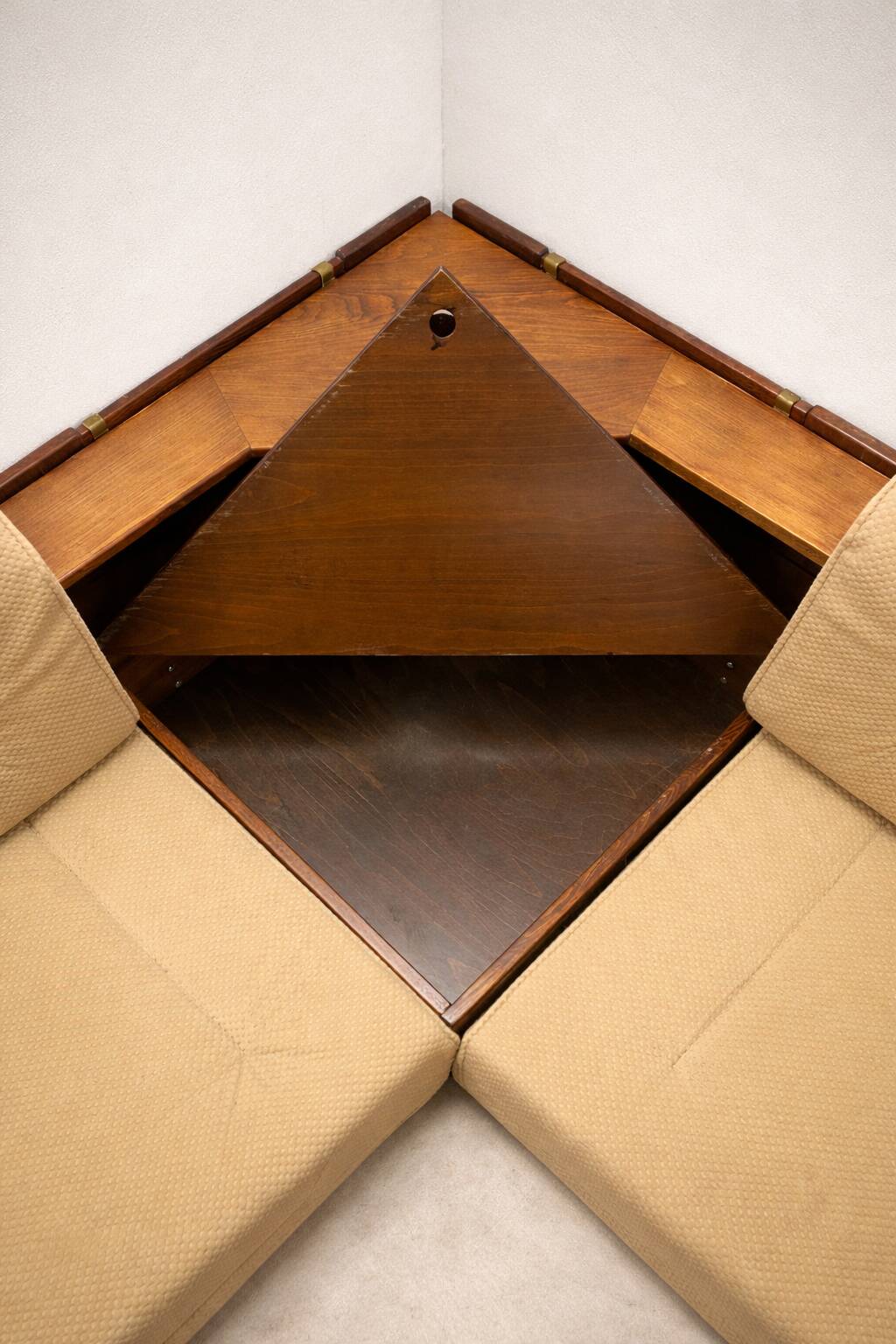 Modular mid-century corner sofa by Dřevotvar, Czechoslovakia, 1960s–1970s