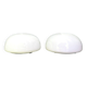 Pair white opaline glass flush mount ceiling or wall lamps