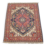 Tapis vintage rouge et bleu foncé – 236 x 170 cm