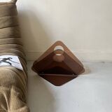 magazine holder in smoked plexiglass, design 1970