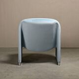 Giancarlo Piretti Alky Lounge Chair Sky Blue Velvet for Anonima Castelli