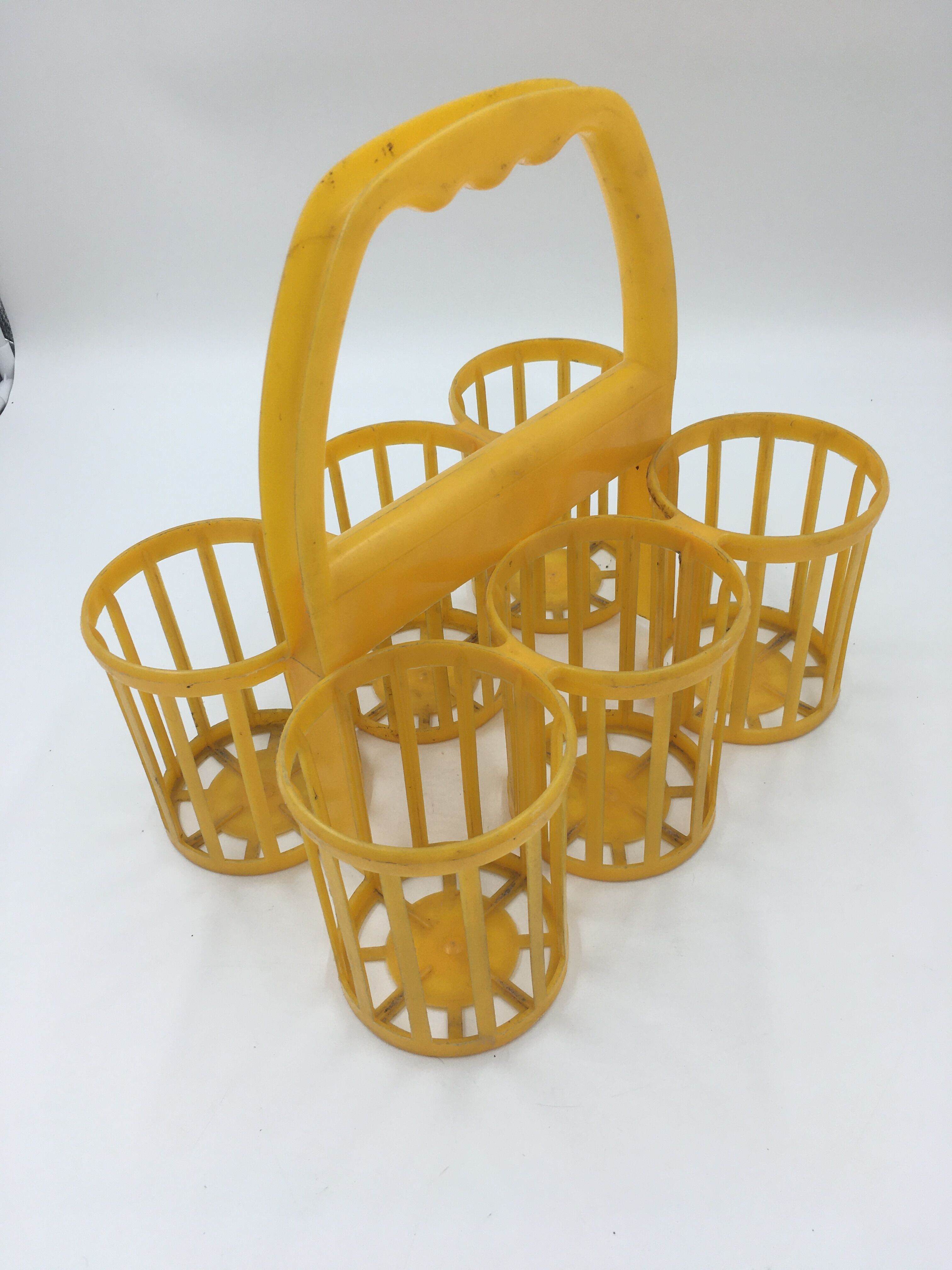 Vintage yellow bottle holder