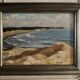 Oil on panel by M. Suilhor, beachfront, 20th century