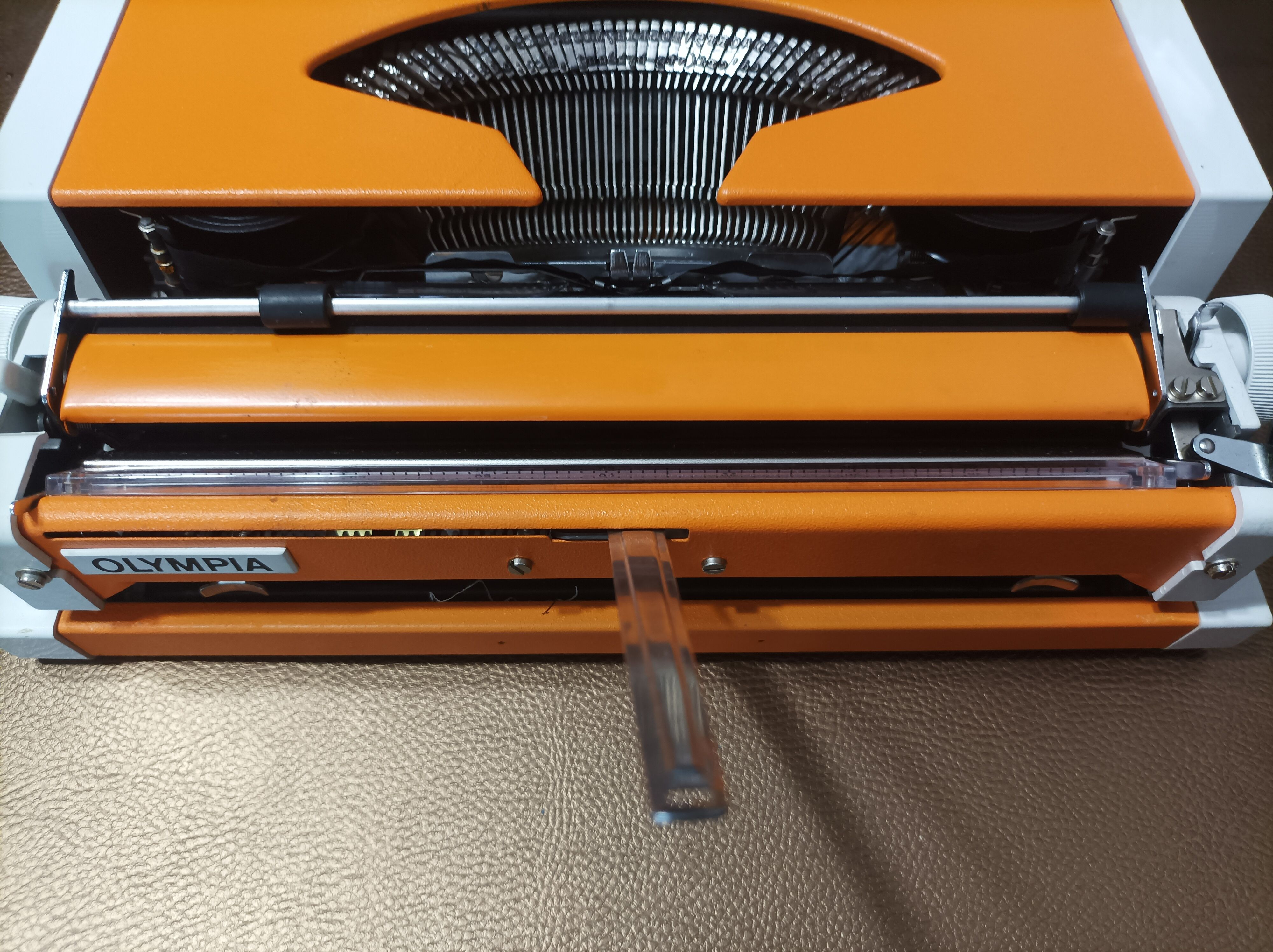 Olympia typewriter, orange