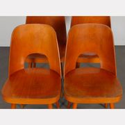 Suite of 4 vintage chairs by Oswald Haerdtl for Ton, 1960