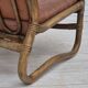 1970s, Scandinavian armchair, original very good condition, bamboo, leather.
