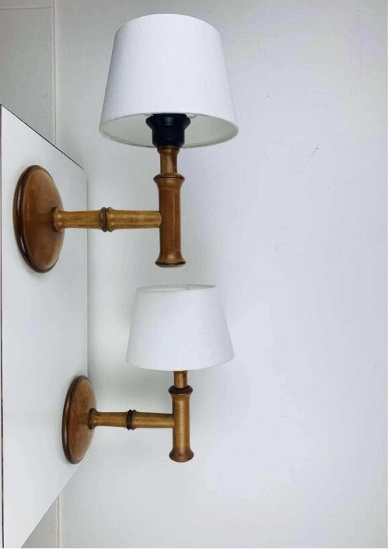 Pair of Scandinavian wall lights from the 1960s.