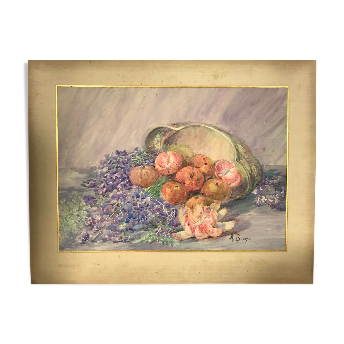 Aquarelle des années 1900 signé A. Bassée
