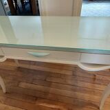 Bedroom console with courtesy tray