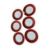 Lot 6 plates Guy Degrenne