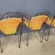 Wicker chairs attributed to Frederick Weinberg, 1960s, set of 6