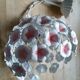 Suspension vintage fleurs tôle peinte