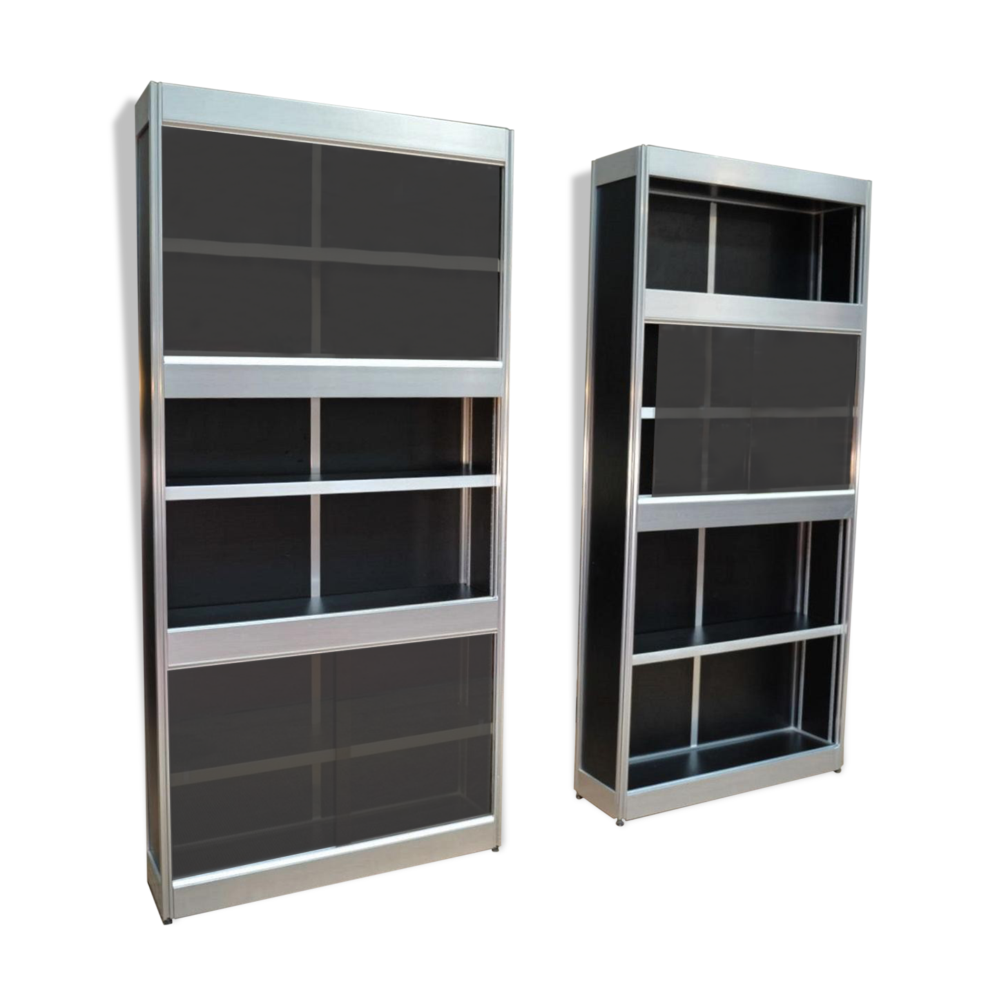 Paire d'étagères vitrines Design 1970
