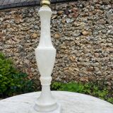 Vintage white alabaster baluster lamp 1969-70