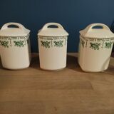 Spice boxes Porcelain Green gingerbread décor