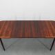 1960s Danish extendable palisander dining table, 4 leaves, restored