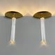 Pair of sconces, brass, acrylic glass, Italy, 1980s