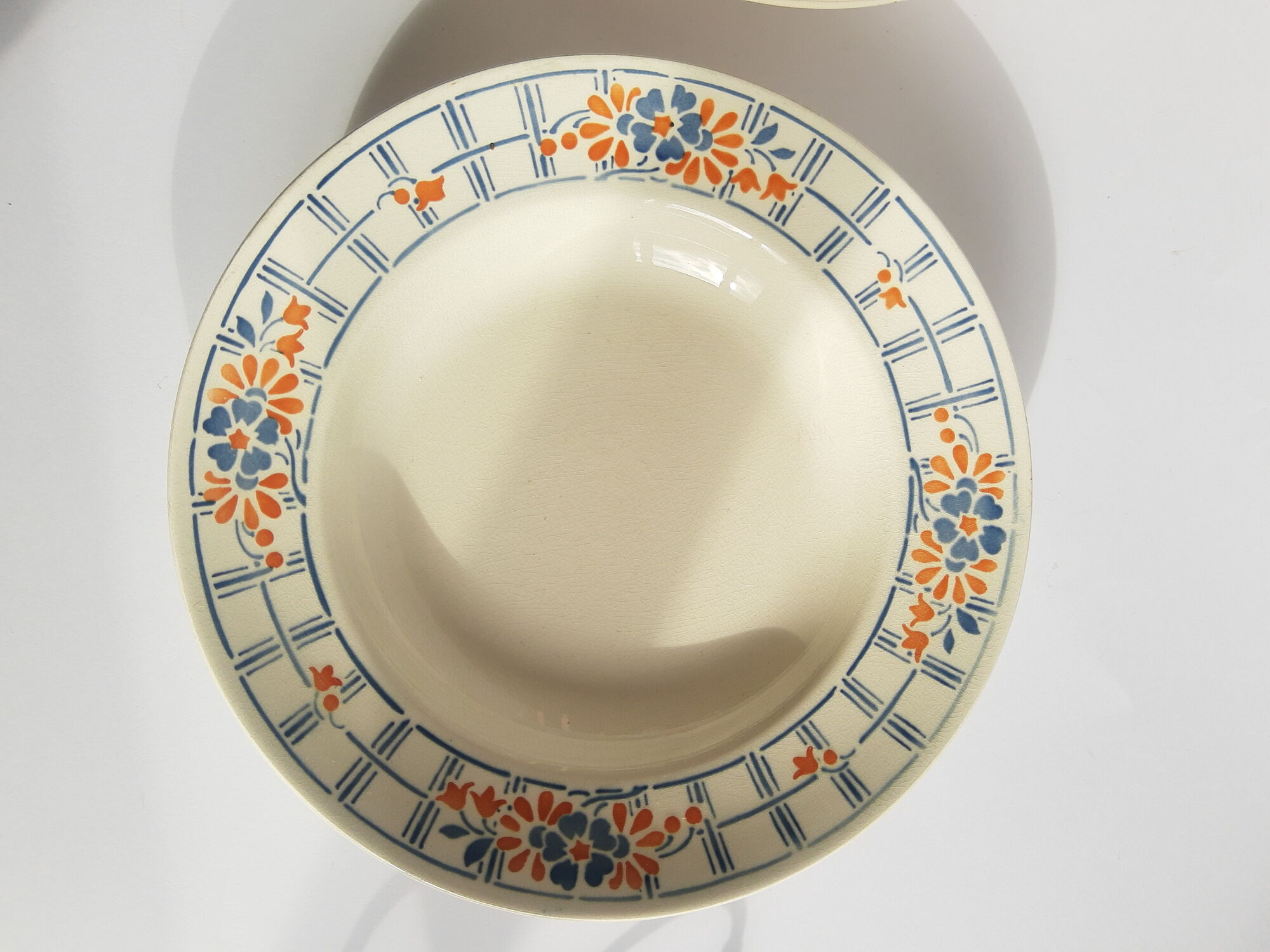 Set of 6 hollow plates Badonvillers chavillé vintage