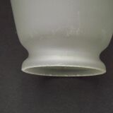 Set of 2 French Mid-Century Frilled White Glass Chandelier Shades