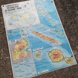 Old MDI map of the French overseas departments and territories - DOM-TOM