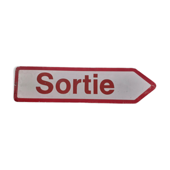 Pancarte "sortie"  à droite