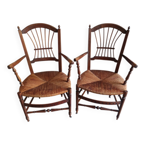 Paire de fauteuils anciens - fin