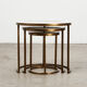 Set of Nesting Tables in Marble and Metal 1970s