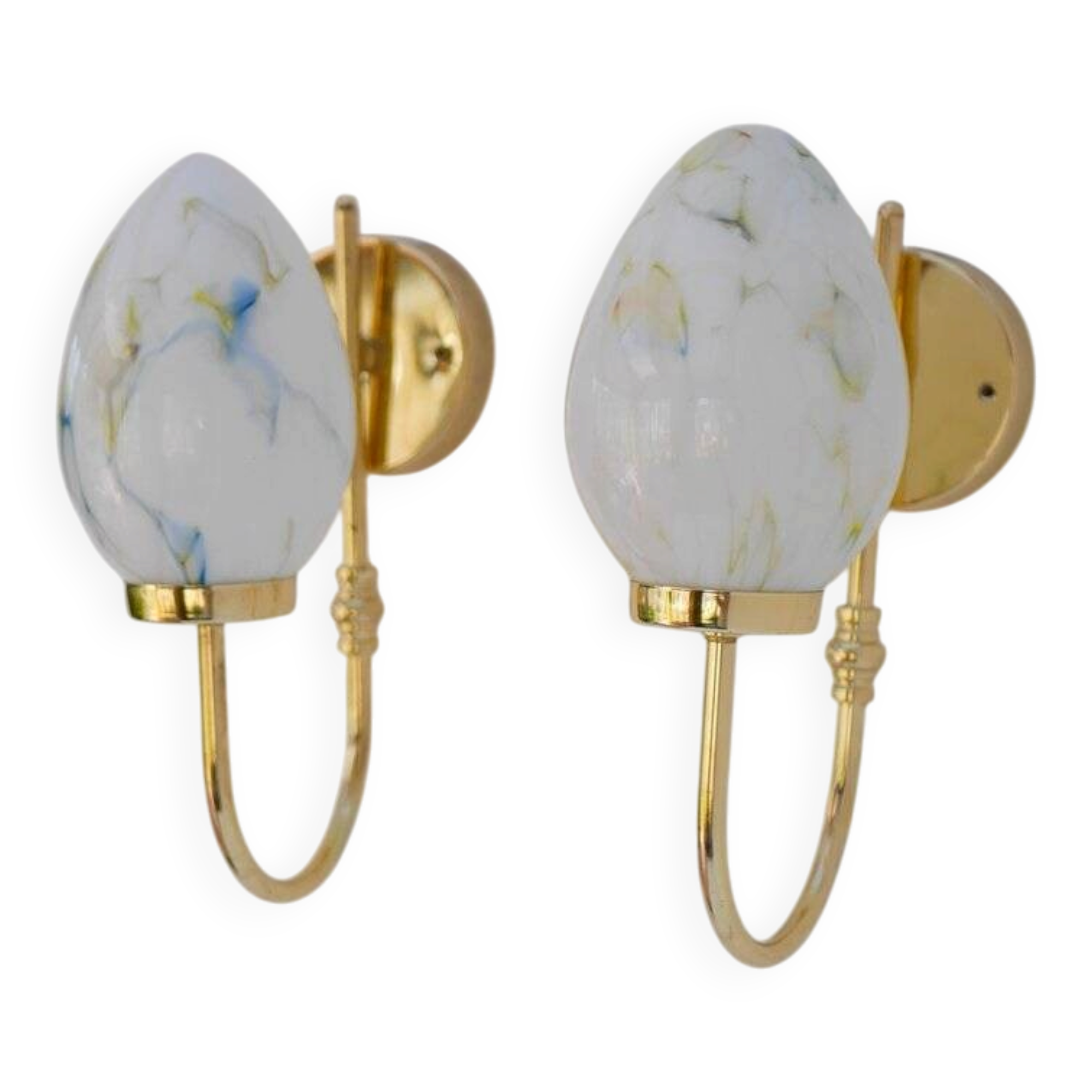 Vintage Scandinavian wall lights, 1980s, set of 2
