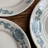 3 large Longchamp plates model Lutèce