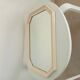 Vintage octagonal white lacquered mirror