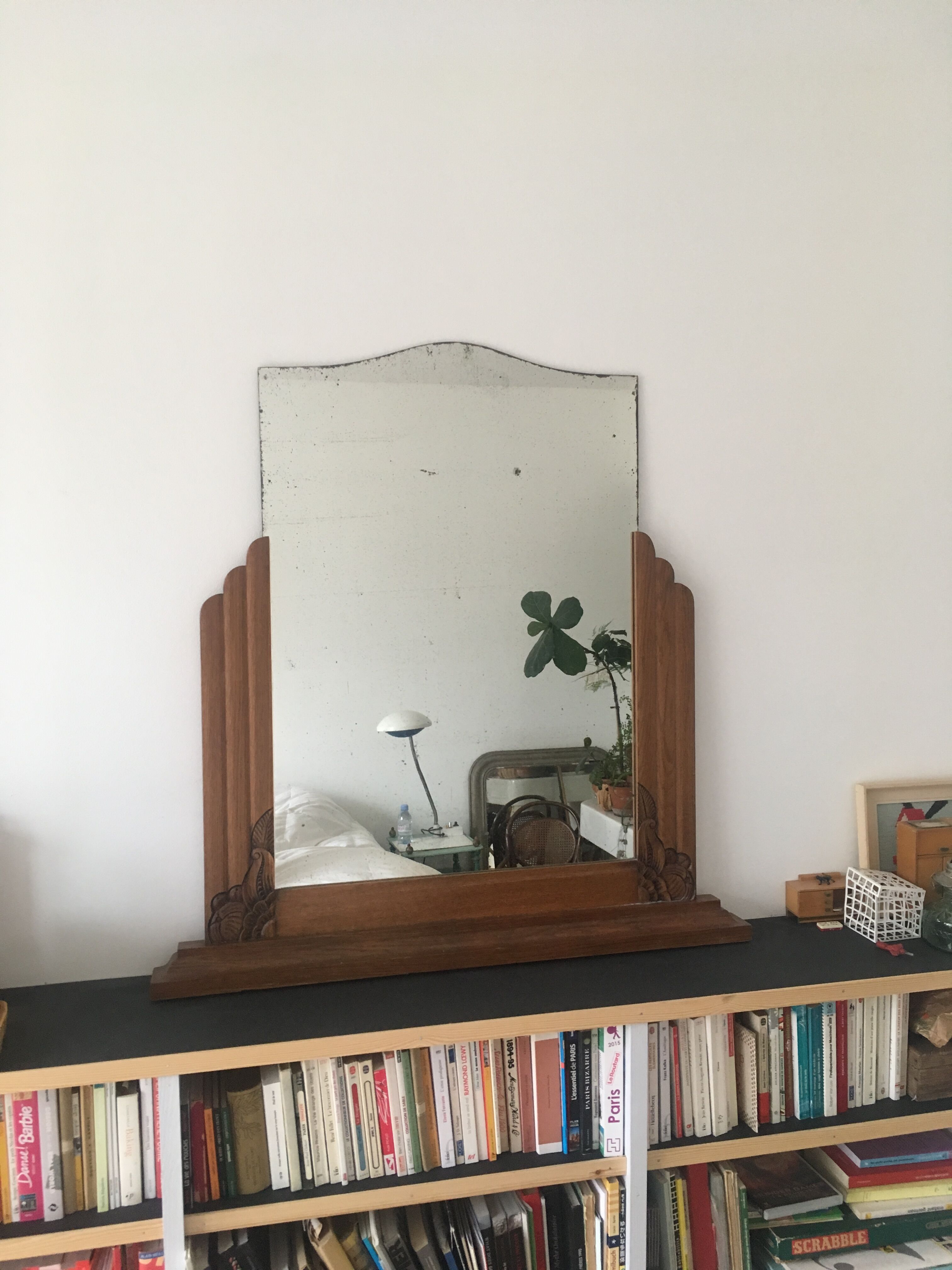 Large art deco mirror 90x92cm