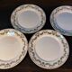 Set of 4 antique flat plates in half-porcelain from Badonviller