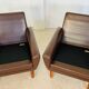 Vintage retro danish mid-century g. thams club chairs in coco brown leather