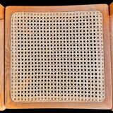 Set of 4 vintage chairs in solid ash and cane