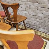 Set of 6 mismatched Baumann style bistro chairs from the 1970s