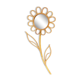Vintage rattan mirror