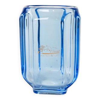 Blue glass vase, Danish design, 1960s, made in Denmark