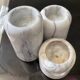 Trio of vintage marble candlesticks