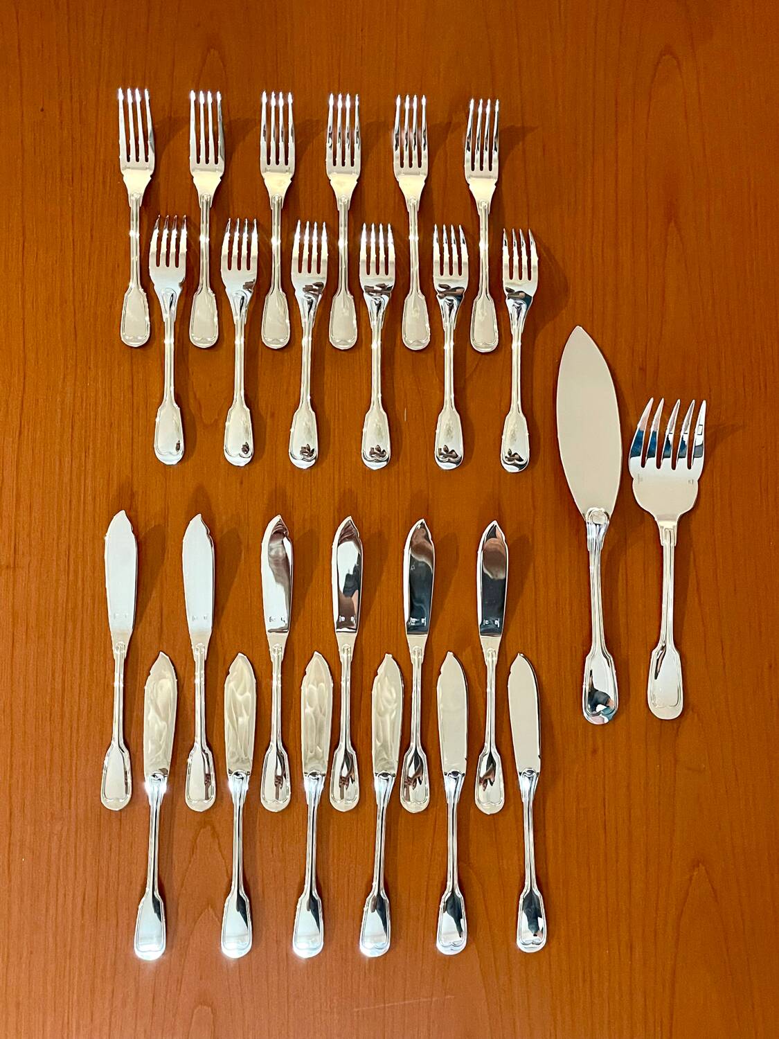 Christofle Chinon, fish cutlery, serving cutlery