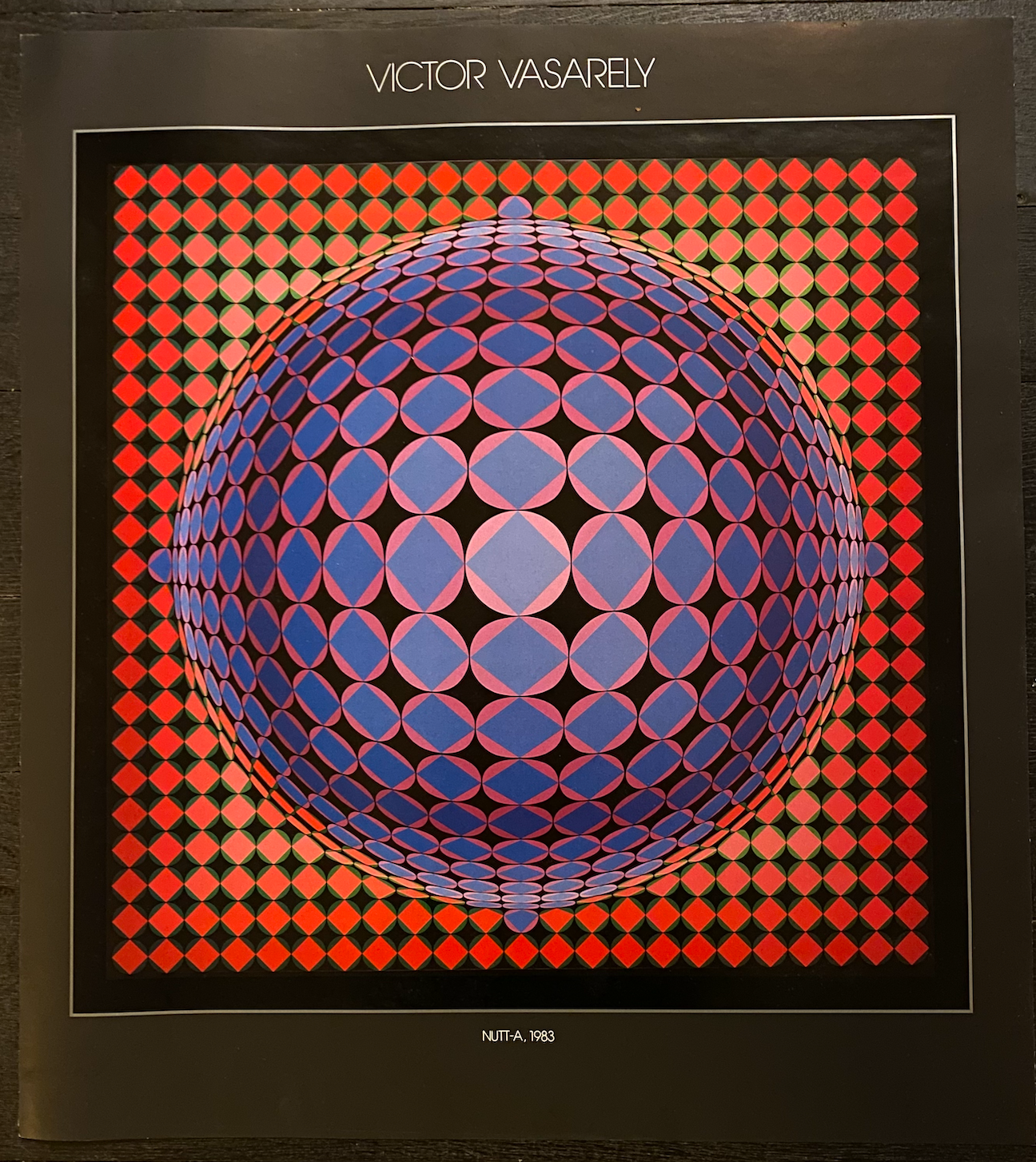 Poster victor vasarely - nutt-a, 1983
