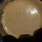 Ceramic Vase Pierrefonds stoneware Art Deco, signed with VERY LARGE SIZE HELMET!