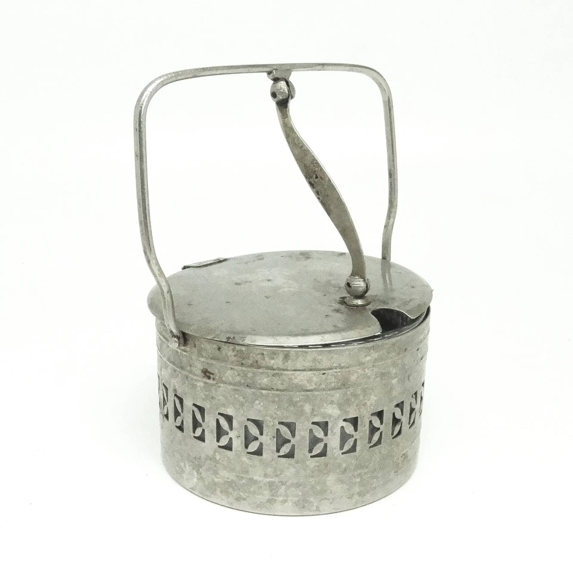 Basket sugar bowl, postmodernism, nickel-plated brass, Poland, 1960s