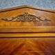 Antique grand lit in flame mahogany – Empire / Restoration / 20th century style