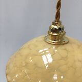 Yellow Clichy glass suspension and golden eder