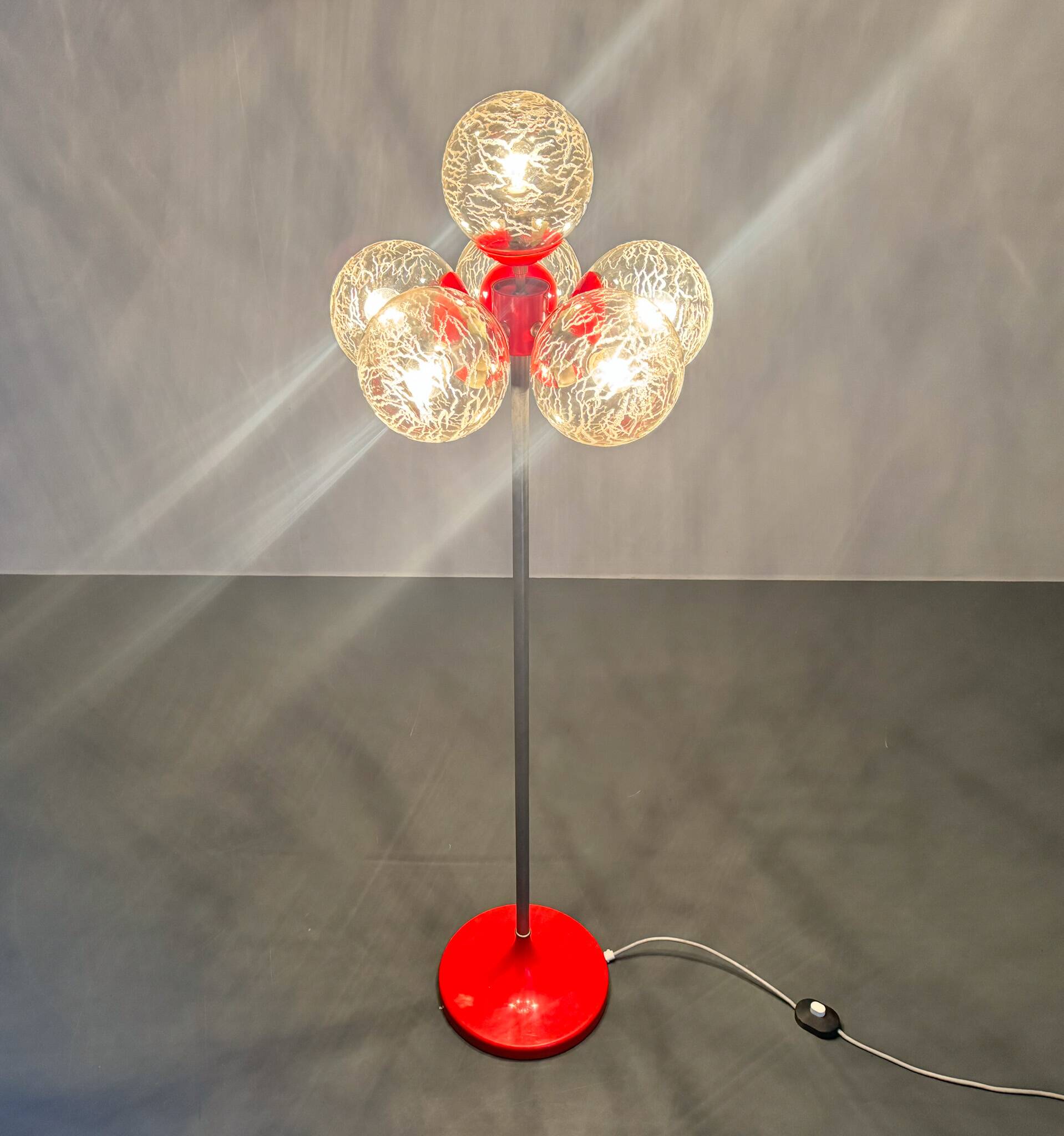 Space Age Plastic & Glass Floor Lamp, Germany