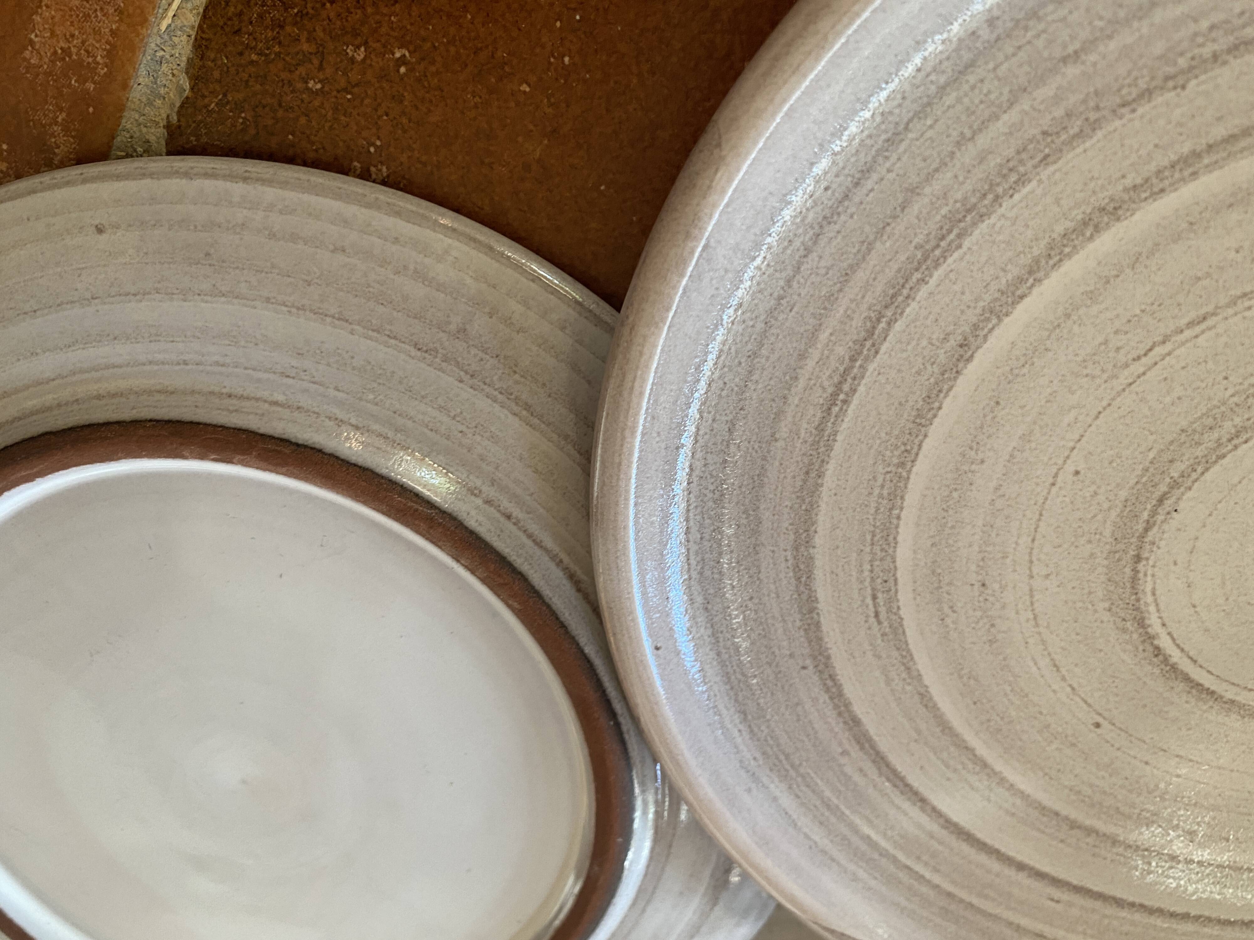 6 glazed terracotta plates 22 cm